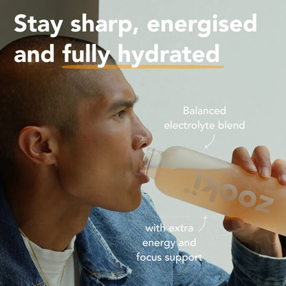 30x Zooki Electrolyte + Energy and Focus Peach Flavour